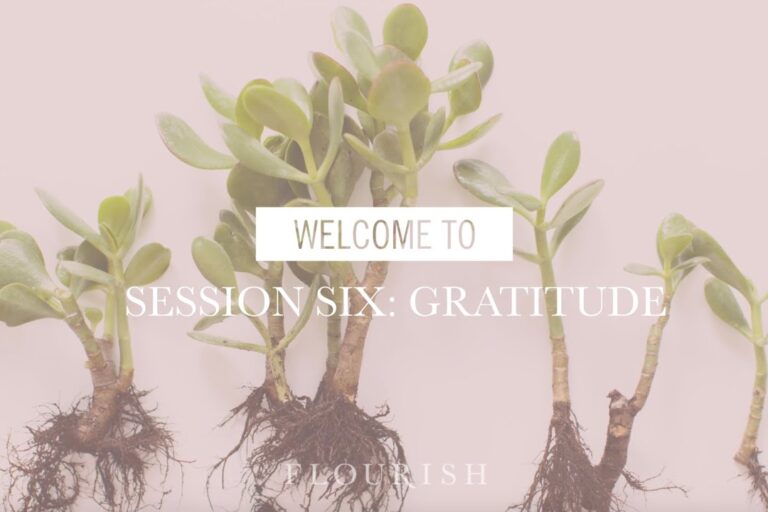 Welcome to Session Six: Gratitude