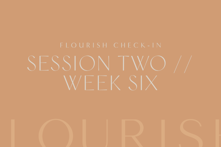 Check-in Session Two, Week Six